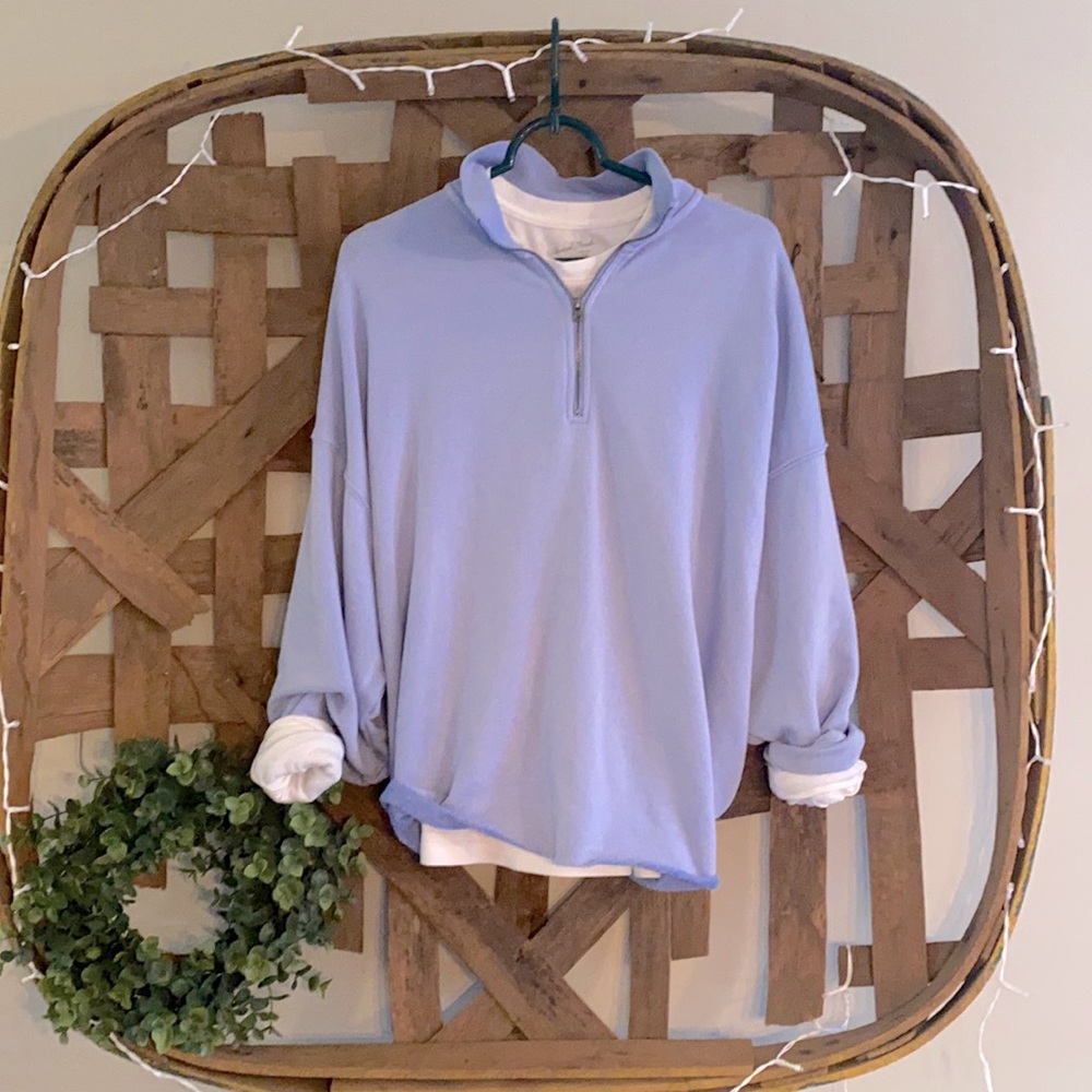 Aerie Sunday Soft Quarter Zip Sweatshirt